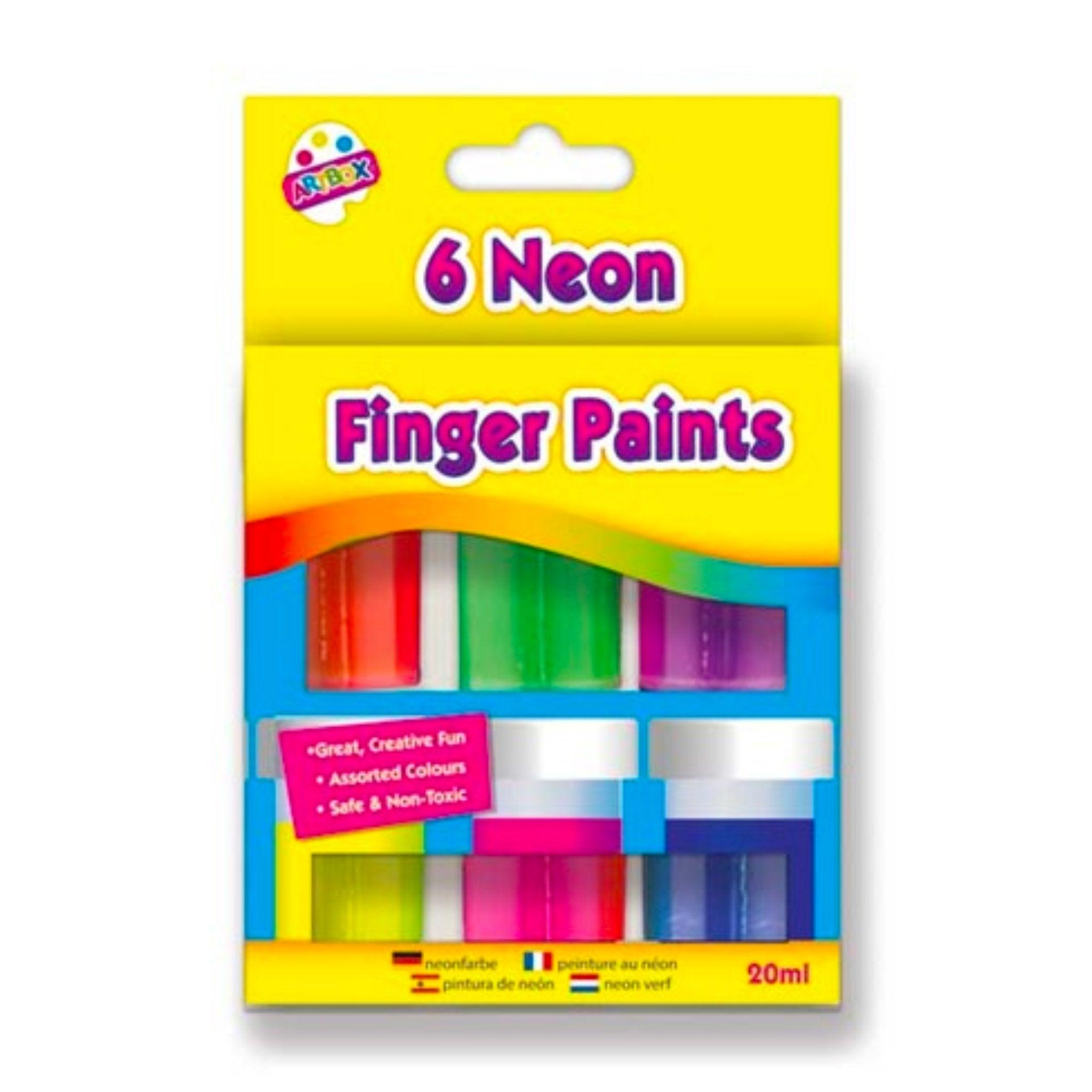 Neon Finger Paints (6 Assorted) - PoundToys